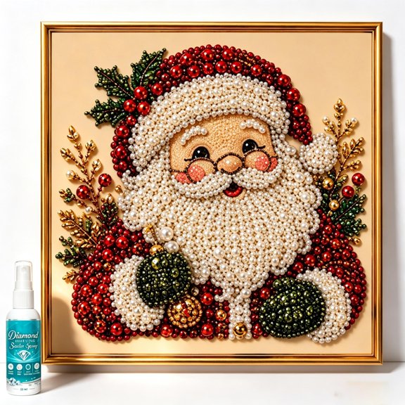 Diamond Pearl Art Kits for Adults with 60ml Diamond Art Sealer Spray and Frame, 7.87x7.87in for Home Wall Decor & Holiday Gift