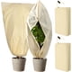 thumbnail image 1 of Cubiertas para plantas protección contra congelación 2 paquetes de chaqueta de invierno para exteriores con cordón y cremallera 47.7" ancho x 71.7" alto bolsa de tela cálida que protege el á, 1 of 5
