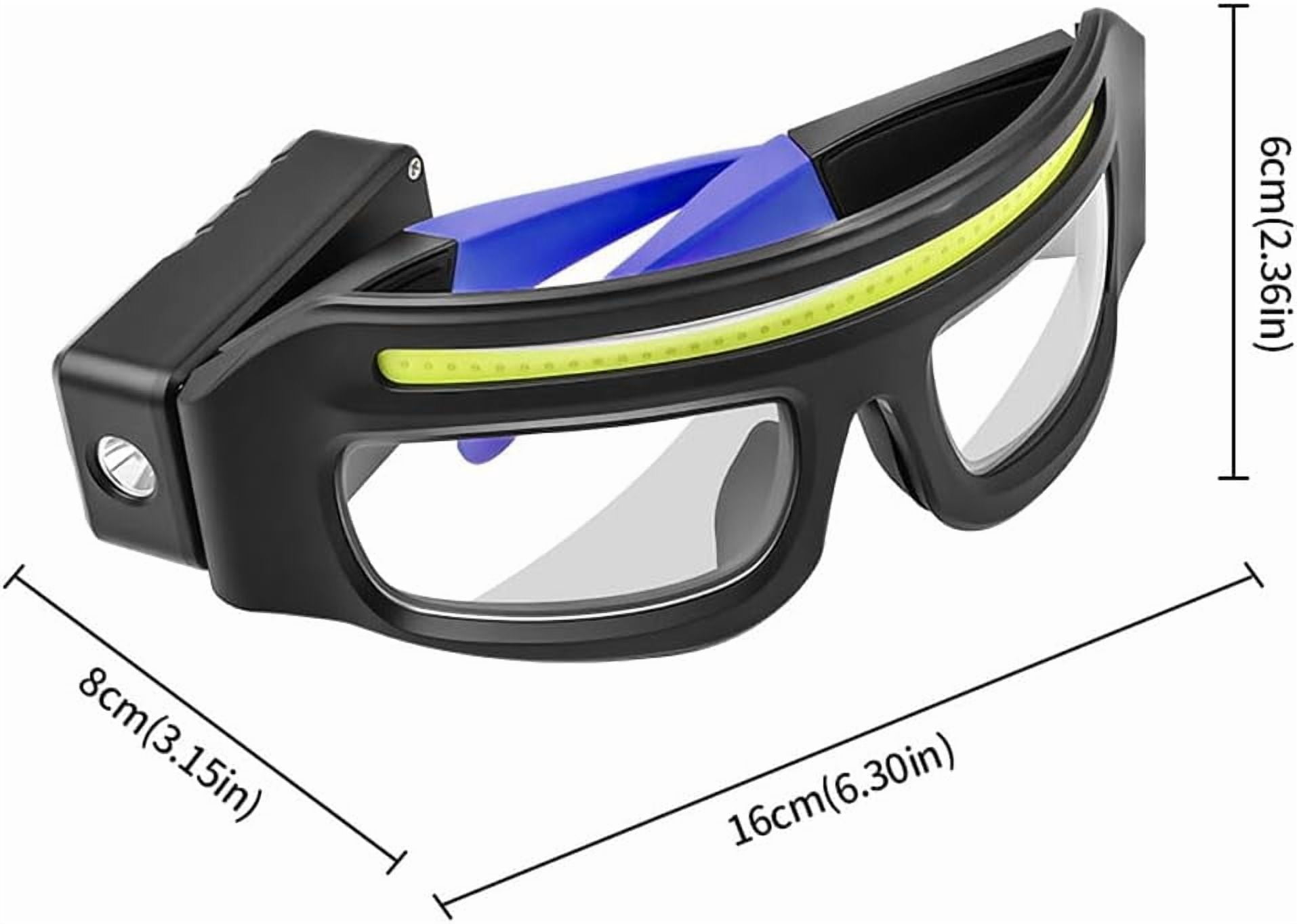 Rechargeable LED Safety Glasses with Motion Sensor for Mechanics, Hands-Free Light