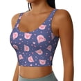 thumbnail image 2 of Goofa Cute Pig Printed Sports Bras for Women, High Impact Running Bra Workout Crop Tank Tops Longline Sports Bra Push up-Small, 2 of 9