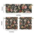 thumbnail image 6 of Pioneer Kitchen Curtains and Valance Set 24 Inch Tier Floral Collection Curtains Small Drapes for Cafe Living Room Bathroom Farmhouse 3 Pieces Set Rod Pocket, 6 of 6