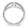 thumbnail image 2 of Bague en Argent Sterling Rhodié Poli CZ Taille 8, 2 of 3