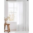 thumbnail image 3 of Sheer Curtains 108 Inches Long, White Semi Sheer Curtains Light Filtering Window Treatment, Modern Minimalist Pure Soild Color Privacy Voile Drapes for Living Room Bedroom 52x108 Inch, 3 of 7