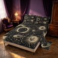 thumbnail image 2 of Homewish Bohemian Astrology Queen Sheets, Solar System Planets Queen Sheet Sets, 4-Piece, 1 Flat Sheet, 1 Fitted Sheet and 2 Pillowcases, 2 of 6
