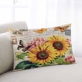 thumbnail image 2 of Vintage Sunflower Throw Pillow Cover 20 x 26 Inch Decorative Pillow Cover Spring Summer Botanical Floral Rustic Lumbar Pillowcase Seasonal Rectangle Cushion Case for Couch Sofa Bed Living Room, 2 of 7