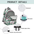 thumbnail image 4 of Pioneer Flower Floral Print Pattern Cute School Backpack with Padded Back and Adjustable Shoulder Straps 13.4"x11"x4.7", 4 of 5