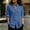 *Blue, variant on ClodeEU Women's V Neck Long Sleeve Button Down Shirt,Casual Loose Blouse Army Green,Women's Plus L
