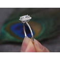 thumbnail image 3 of 1.50 Ct Halo Moissanite & Diamond Wedding Ring in 10k White Gold, 3 of 5