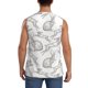 thumbnail image 4 of Balery Hand Drawn Rabbit Camisetas sin mangas para hombre, absorbe la humedad y protege contra el mal olor.-Large, 4 of 7