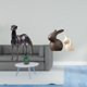 thumbnail image 2 of Figura De Perro De Resina, Escultura De Centro De Mesa Para Sala De Estar, Hotel, Navidad, Cerámica, Porcelana, Conejo, Soporte De TV, Mueble De Pascua, Decoración De Jardín, 2 of 8
