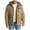 Khaki, variant on Mgmyaa Men's Hooded Fleece Jacket Long Sleeve Sherpa Lined Zipper Pockets Thick Warm Winter Casual Outerwear