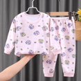 thumbnail image 3 of Rgdypko Children's Thermal Underwear Set Double Plus Fuzzy Thick Children's Home Wear Pajamas Size 12-18 Months, 3 of 3