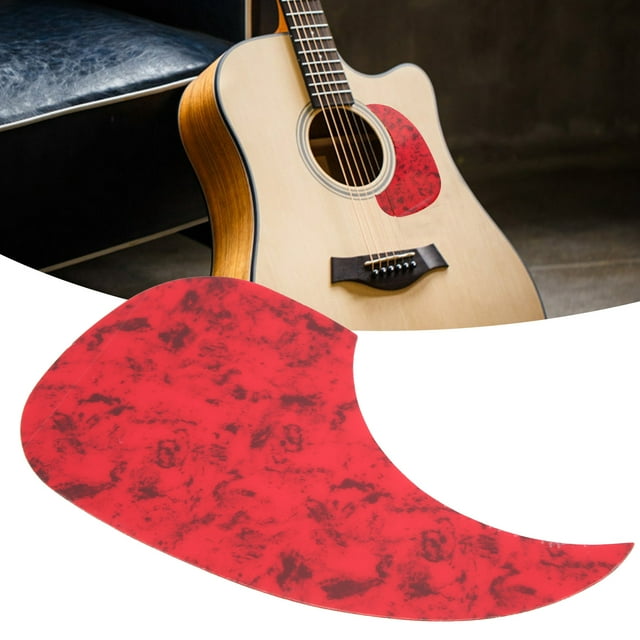 piezas de golpeador de guitarra acústica Folk antiarañazos, reemplazo de placa protectora para celuloide de 3841 pulgadas (forma de gota de agua de color rojo tortuga)