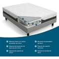 thumbnail image 3 of LUCID Colchón Híbrido de Memory Foam con Infusión de Carbón de Bambú y Áloe Vera de 25 cm blanco Individual XL LUCID LUCID, 3 of 6