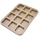 thumbnail image 5 of Molde para brownie, muffins de para molle cuadrado de acero al carbono de 12 cavidades con divisores, 5 of 7