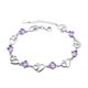 thumbnail image 4 of Pulsera del día de San Valentín, pulsera de cadena de eslabones, pulsera de moda para mujer, pulsera con dije de corazón para aniversario de amante , Doble Corazón 16.5cm, 4 of 8