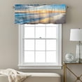 thumbnail image 3 of Sunset Beach Kitchen Curtain Valances for Windows Farmhouse Short Curtains, Spray Ocean Waves Sky Nature Scenery Rod Pocket Valance Curtain for Bedroom Cafe Living Room, 3 of 8