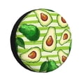 thumbnail image 1 of Balery Avocado Green Striped Cubiertas para Neumáticos - Protector Resistente para Neumáticos de Camioneta, SUV, Remolque, Camper y RV-15 inch, 1 of 6