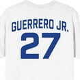 thumbnail image 4 of MLB Players Association Vladimir Guerrero Jr. #27 Men's White Short Sleeve Tee-Small, 4 of 5