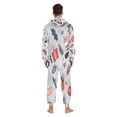 thumbnail image 3 of 1 Piece Adult Onesie Pajamas Cozy & Loose-Fit Sleepsuit Loungewear with Pockets Christmas Decorative Elements XXX-Large, 3 of 7