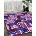 thumbnail image 3 of Ahgly Company Machine Washable Indoor Square Transitional Dark Magenta Purple Area Rugs, 8' Square, 3 of 7
