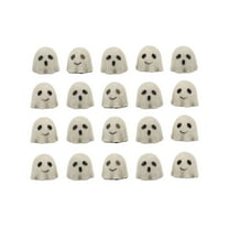 Lilixerw 20 PCS Halloween Small Ghost Ornaments,Cute Ghost Decoration,Halloween Tree Decorations,Plastic Decorative Mini Ghost Decoration