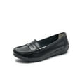 thumbnail image 1 of Daeful Mocassins pour Femmes à Bout Rond, Chaussures Bateau, Ballerines Basses, Marche, Légères, Confort, à Enfiler, Mocassins, Noir 9.5, 1 of 5
