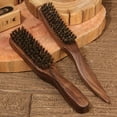 thumbnail image 2 of Walnut Wood Boar Bristle Beard Comb Beard Care Styling Hair Comb, 2 of 9
