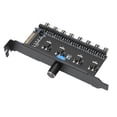 thumbnail image 4 of Leftwei PC Chassis Fan Hub CPU Cooling Hub, Fan Hub 12V 3pin 4pin 1 Knob 8 Channels Stable Precise Fan Speed Controller with Screw for Computer CPU Chassis, 4 of 8