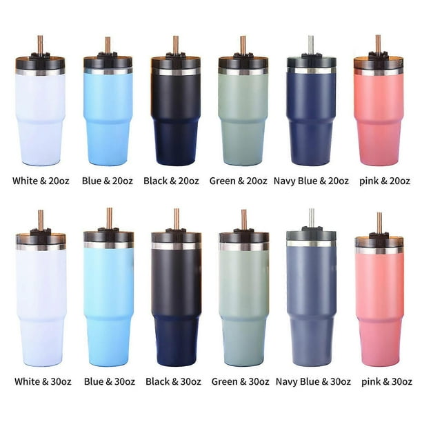 30oz Insulated Cup with Lid and Straw Reusable 304 Stainless Steel Water Bottle Iced Coffee Bear Travel Mug for Car Gym Fitness