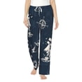 thumbnail image 2 of Lsque Vintage Marine Print Women's Pajama Pants, Lounge Pant - Comfortable Home Wear,Elastic Waistband, Stylish Design-Small, 2 of 9