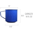 thumbnail image 5 of Darware Enamel Camping Coffee Mugs (Set of 4, 16oz, Blue); Metal Cups for Hiking, Travel, Fishing, Picnics, and Hunting; Lightweight and Portable, 5 of 7