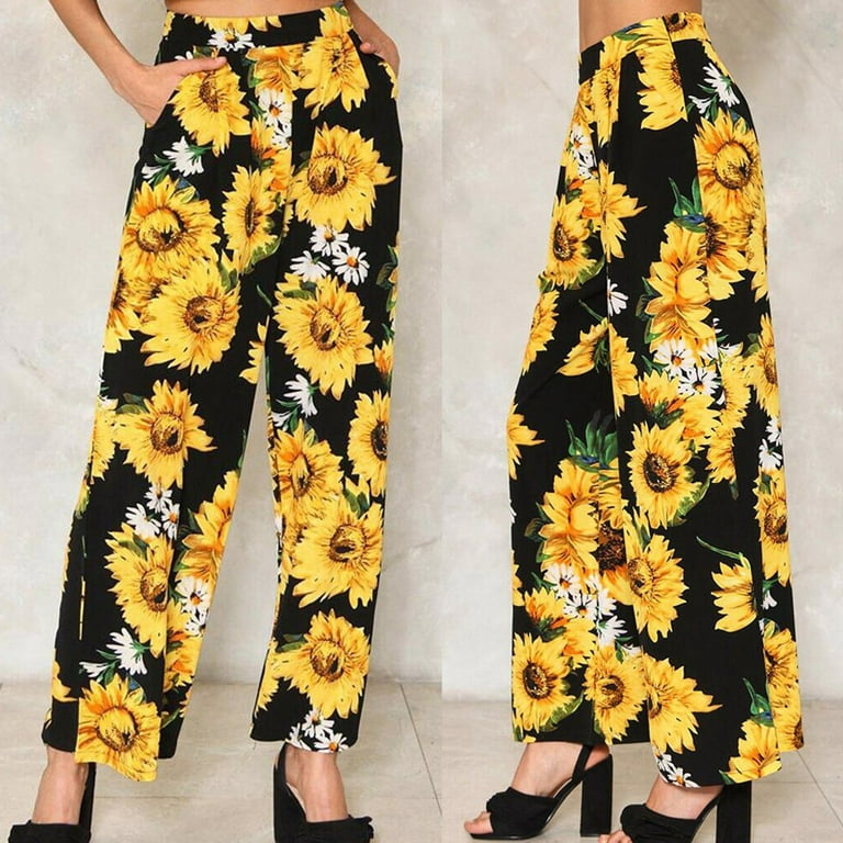 NILLLY Pants Women, Women Sunflower Loose Hot Pants Lady Fashion