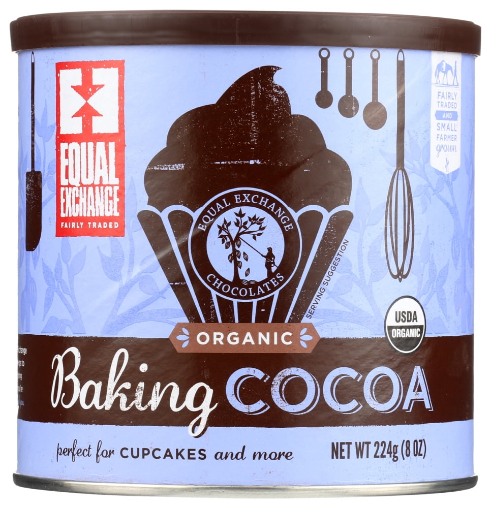 Equal Exchange Authentic Fair Trade Cocoa Baking Cocoa, 8 Oz