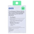 thumbnail image 3 of Onn Silent Wireless 5-Button Mouse with 1600 DPI, USB Nano Receiver, Pink, 3 of 9
