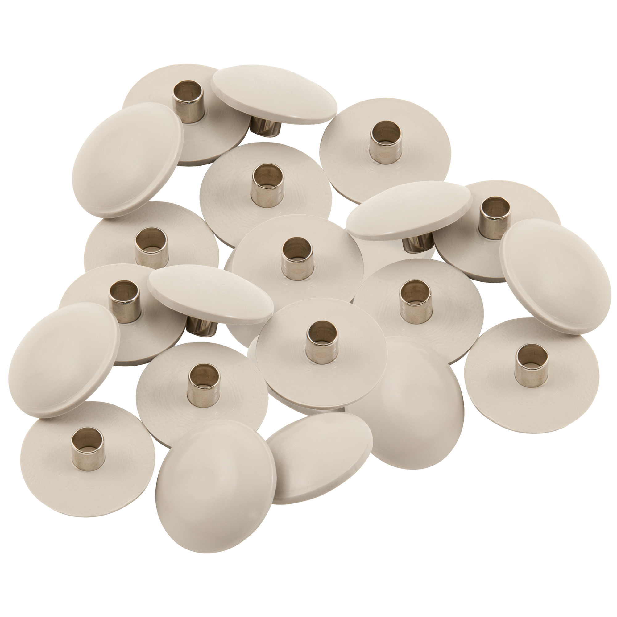 Super Sliders 1" Round TapOn Furniture Sliders for Carpet, Beige (24