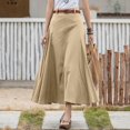 thumbnail image 6 of ZANZEA Women Casual Daidy High Waist Loose Swing Hem Pleated Skirts Dress, 6 of 8