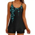 thumbnail image 2 of Women's Bathing Suits Swimsuits Tankini Sets for Two Piece Blouson Tank Top with Boyshorts 2026 Trendy, 2 of 6