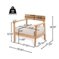 thumbnail image 2 of Outdoor Acacia Wood Club Chair With Beige Cushion Curved Backrest Ergonomic Seating For Patio Garden Corrosion-Resistant Easy Assembly, 2 of 8