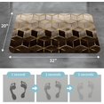 thumbnail image 3 of Bath Mat Rug Super Absorbent Quick Dry Thin Bathroom Rugs Fit Under Door Non Slip Rubber Backed Bathroom Floor Mat for in Front of Bathtub Sink Shower (20"x32", Brown Cubes), 3 of 6