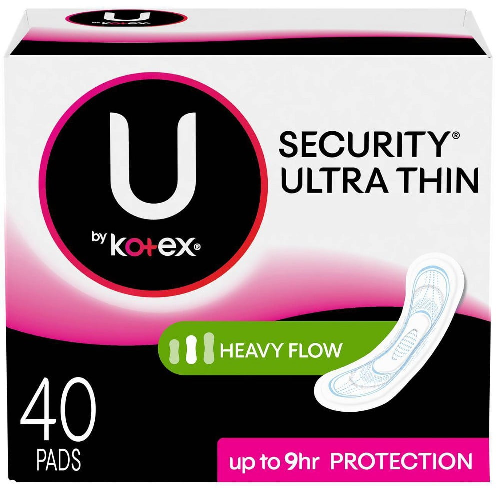 U by Kotex Security Ultra Thin Pads, Long without Wings (40 count