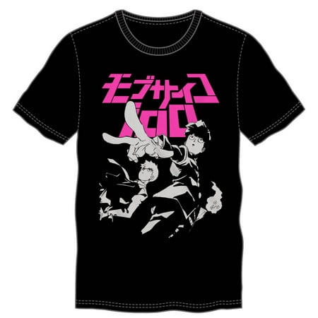 Mob Psycho 100 Shigeo Shadow Fitted T-Shirt, Emotional Mood Percent Level Status, Adult Male Dark Anime