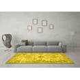 thumbnail image 3 of Ahgly Company Machine Washable Indoor Rectangle Persian Yellow Traditional Area Rugs, 7' x 9', 3 of 4