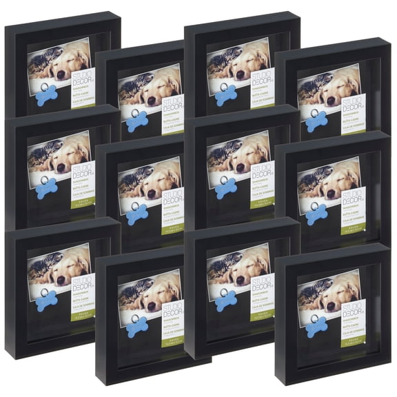 12 Pack: Black 6" x 6" Shadow Box by Studio Decor