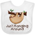 thumbnail image 3 of Inktastic Just Hanging Around with Cute Sloth Boys or Girls Baby Bib, 3 of 4