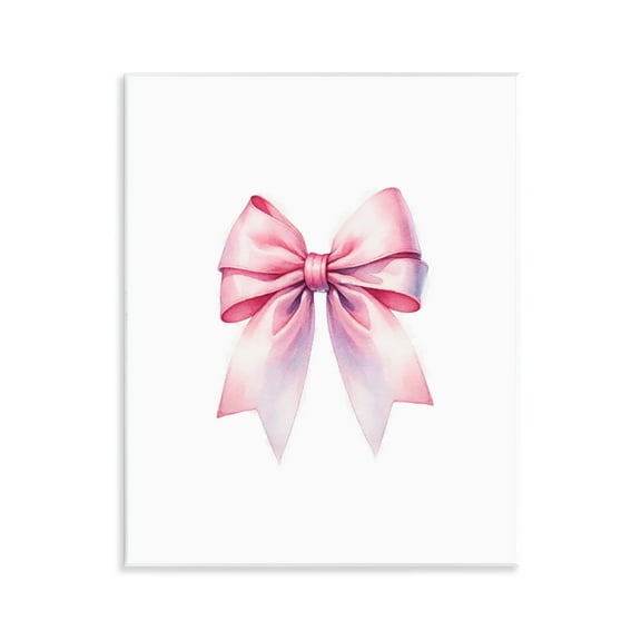 Stupell Industries Symmetrical Pink Bow Fashion Painting Unframed Art Print Wall Art, 11 x 14
