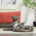 thumbnail image 2 of 29" x 13" Black Polyresin Laying Leopard Sculpture, by DecMode, 2 of 11
