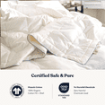 thumbnail image 5 of Delara Cotton Air Duvet Insert - 100% Organic Cotton Fill & Shell, GOTS + OEKO-TEX Certified, 400TC Sateen, 300 GSM, Baffle Box, Cool Summer Sleep - Full/Queen (88"×92"), 5 of 8