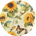 thumbnail image 5 of Wall Clock Sunflower Butterfly 10 Inch Silent Non Ticking Quality Quartz Battery Operated Digital Round Easy to Read for Home Office Kitchen Home Decor, 5 of 7
