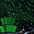 thumbnail image 1 of Pegatinas de Estrellas Brillantes Que Cambian de Color y Brillan En La Oscuridad para La Habitación de Los Niños | Decoración Fluorescente de Pared | Multicolor | 9 Pegatinas | 21 X 11 X 1 Cm, 1 of 6